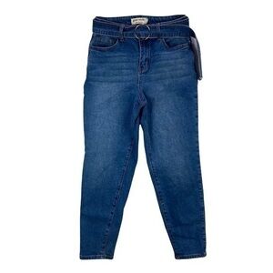 Great Smokey Womens Jeans Size 3 Stretch Medium Wash Denim Belted High Rise‎